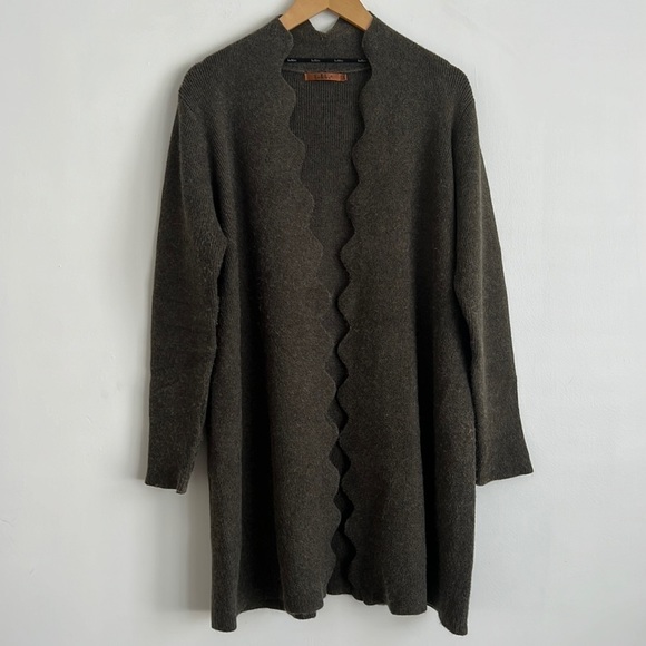 Belldini Sweaters - 𝅺BELLDINI Long Open Front Cardigan Green